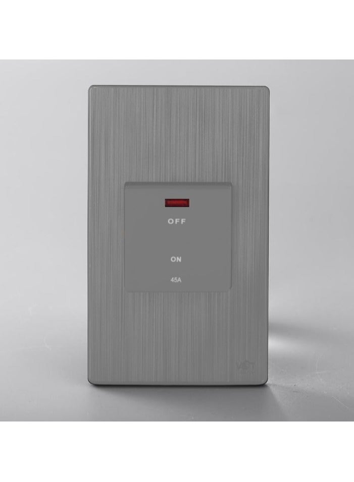 فولتكس مفتاح مكيف 45 امبير بيانو 7×14 رمادي - Image 1