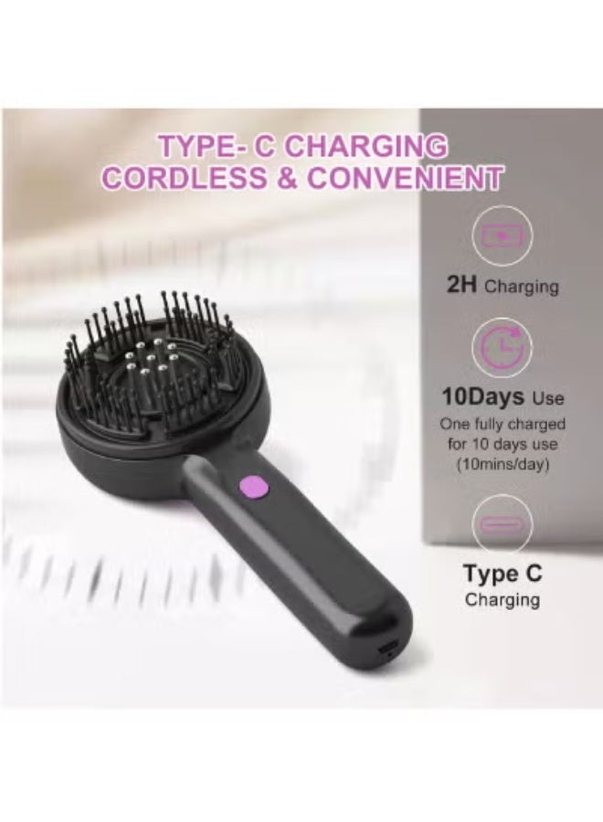 JAJEEK 2-in-1 Electric Hair & Scalp Massager Comb with Oil Diffuser – 3 Vibration Modes, Relaxing Head Massage Brush for Stress Relief, Hair Care, Improved Circulation & Growth – Black - Image 4