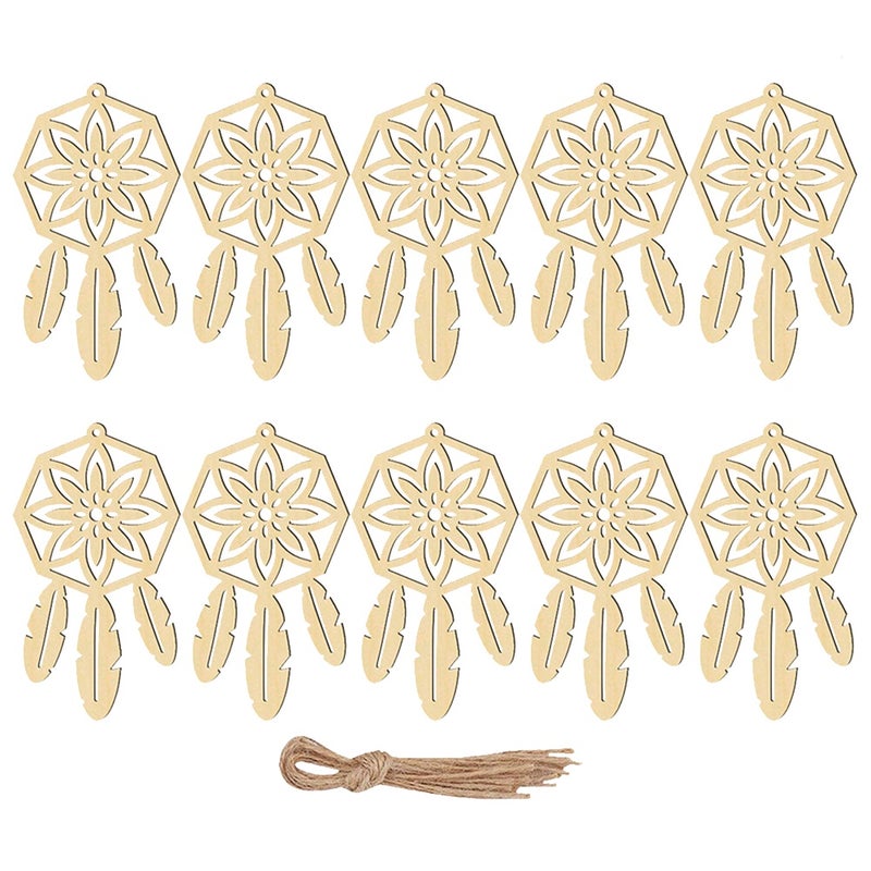40 pcs Catch Dream Net DIY Home Decoration Pendant Accessories Wall Ornaments for Decor (Beige, Fifth Pattern) - Image 1