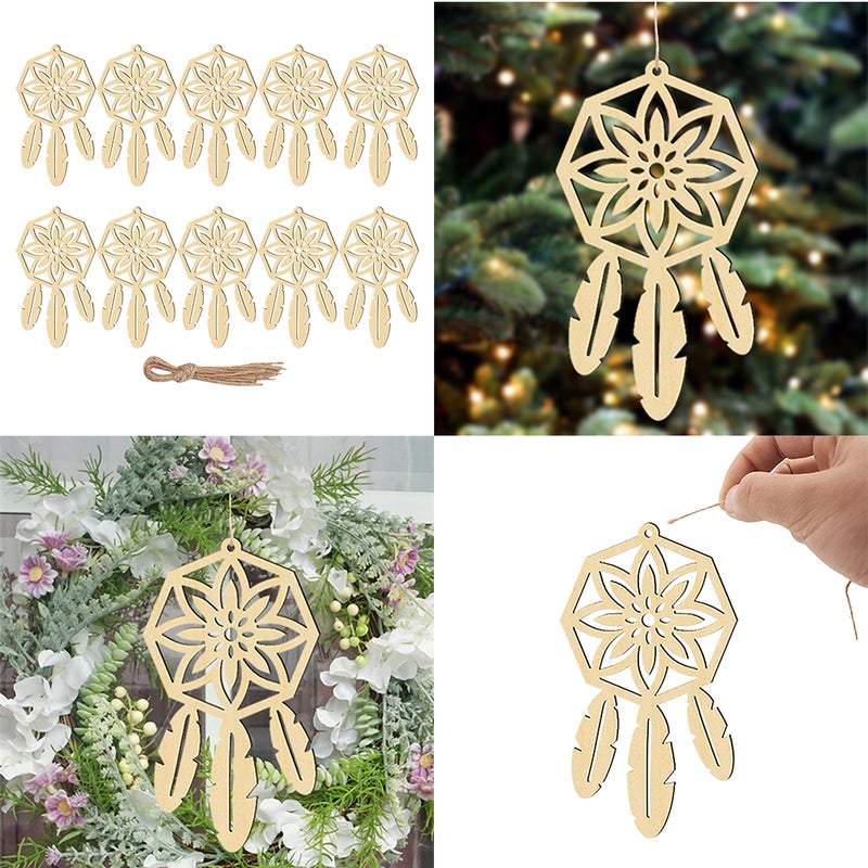 40 pcs Catch Dream Net DIY Home Decoration Pendant Accessories Wall Ornaments for Decor (Beige, Fifth Pattern) - Image 5