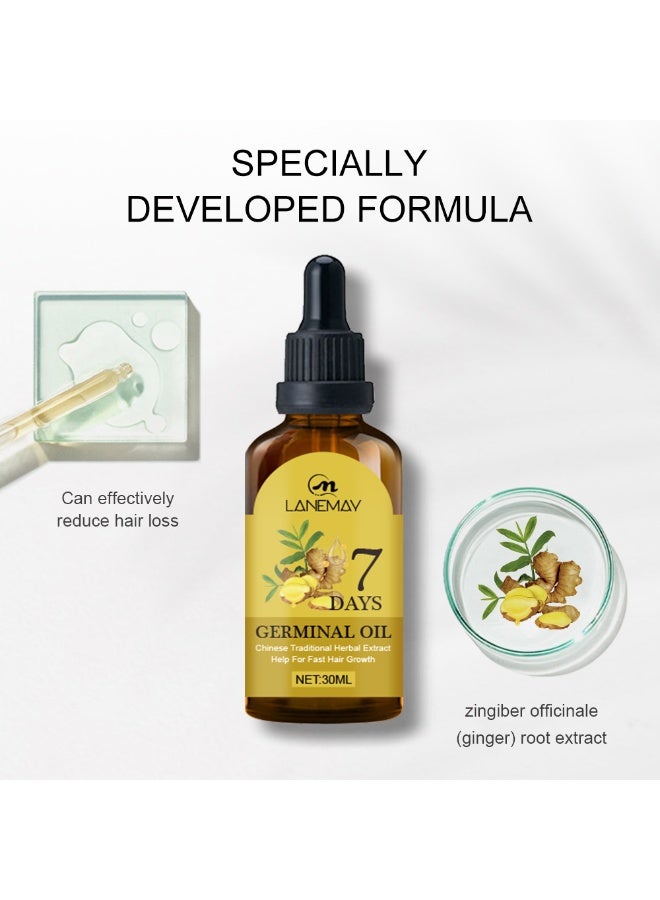 LANEMAY Ginger Hair Growth Serum, Ginger Hair Growth Liquid, Ginger Hair Growth Oil, Ginger Hair Growth Oil, Ginger Essential Hair Oil, Anti Hair Loss Ginger Serum, Hair Repair Ginger Serums, 30 ml - Image 3