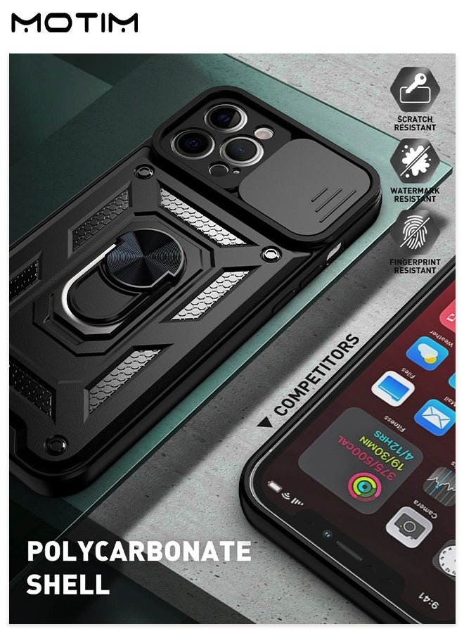 Motim - iPhone 14 Pro Max Case, Armor Cover with Slide Camera Cover, Phone Case Cover for iPhone 14 Pro Max with Magnetic Car Mount Holder, Military Grade Heavy Duty Protective Kickstand - Image 1