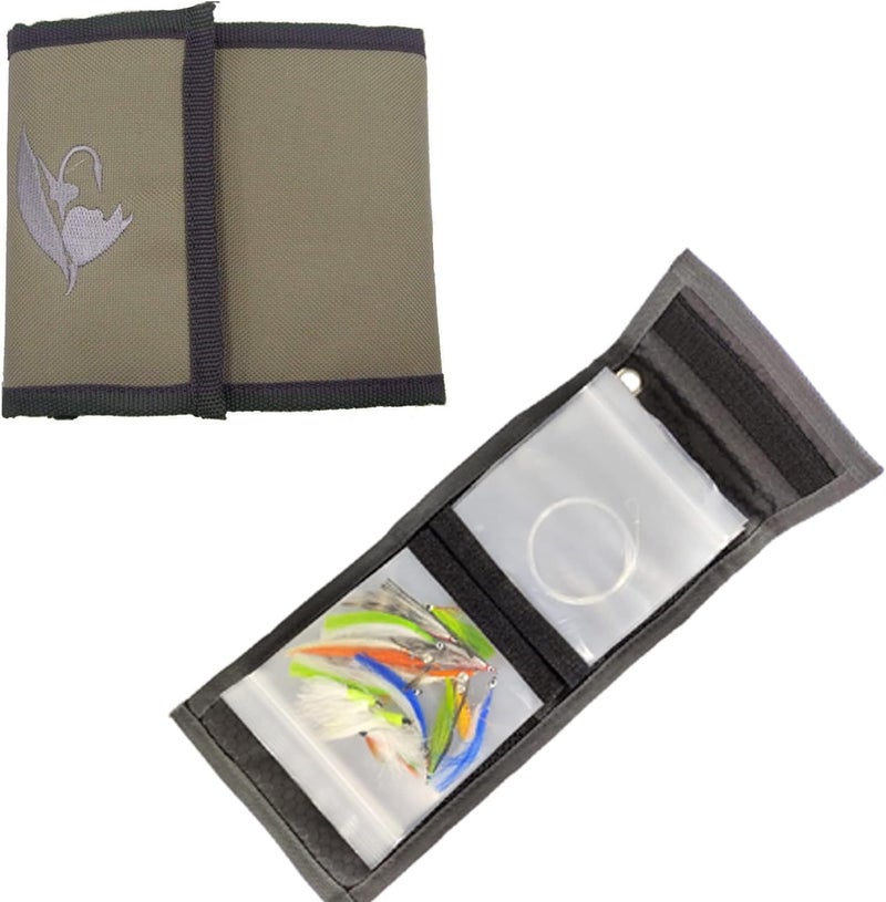 Aventik High Grade10 Pockets Fly Fishing Leader Wallet Leader Case Tippet Storage for Fly Fishing Great for Pre-Tied Carp and Catfish Rigs(grey) - Image 4