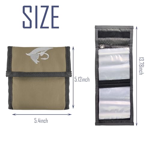 Aventik High Grade10 Pockets Fly Fishing Leader Wallet Leader Case Tippet Storage for Fly Fishing Great for Pre-Tied Carp and Catfish Rigs(grey) - Image 2