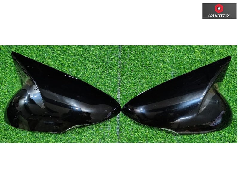 SmartFX أغطية مرايا جانبية مستوحاة من باتمان لسيارة XUV 300 (2019-الآن) | أسود لامع، مادة ABS، تركيب لاصق سهل، مجموعة من 2 يسار ويمين، ملحقات خارجية زخرفية للسيارة - Image 4