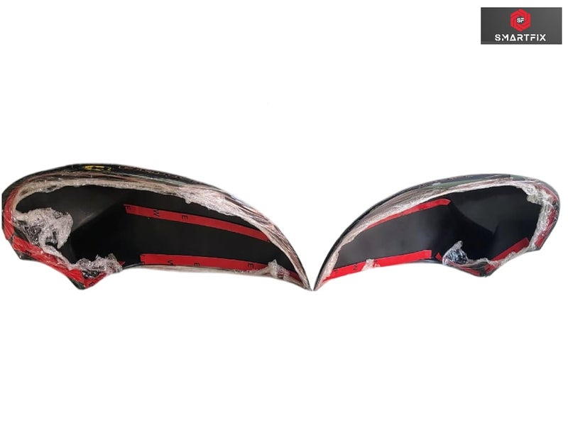 SmartFX أغطية مرايا جانبية مستوحاة من باتمان لسيارة XUV 300 (2019-الآن) | أسود لامع، مادة ABS، تركيب لاصق سهل، مجموعة من 2 يسار ويمين، ملحقات خارجية زخرفية للسيارة - Image 5