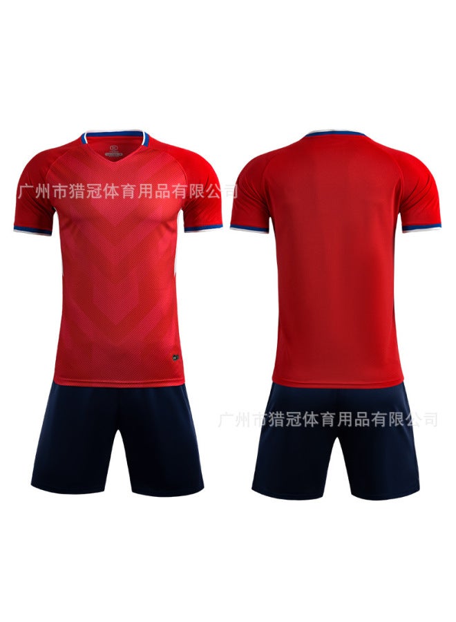 M8628/red Short Sleeve Football Jersey - Image 1