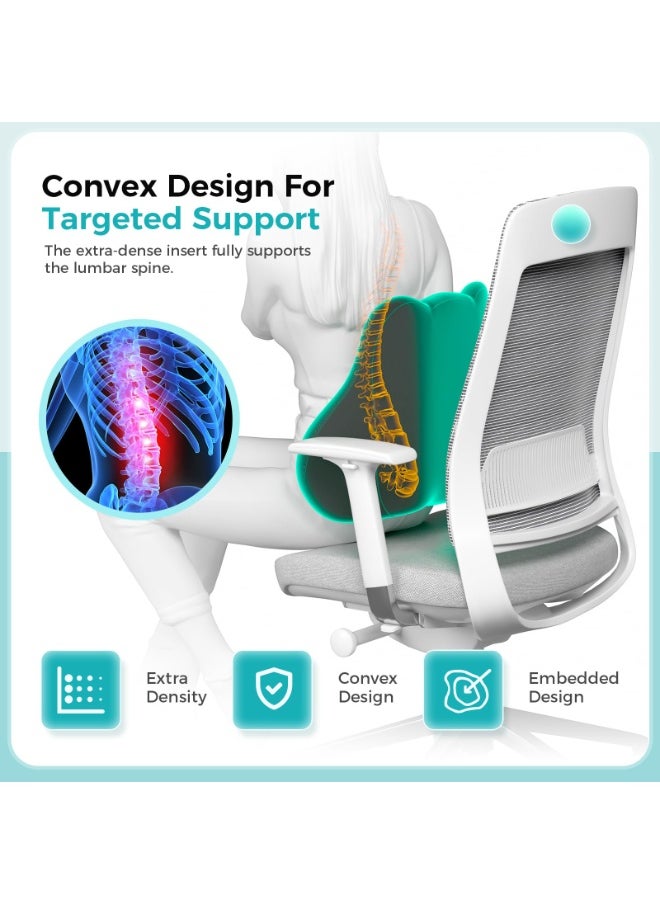 Generic - Lumbar Support Pillow for Office Chair，Memory Foam Back Support Cushion for Back Pain Relief，Back Support Pillow for Home, Office, Car Seat - Image 1