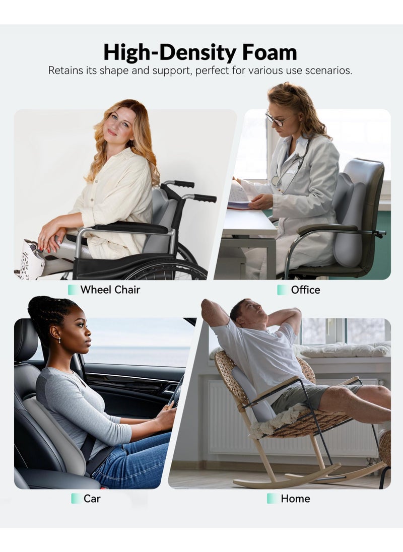 Generic - Lumbar Support Pillow for Office Chair，Memory Foam Back Support Cushion for Back Pain Relief，Back Support Pillow for Home, Office, Car Seat - Image 1