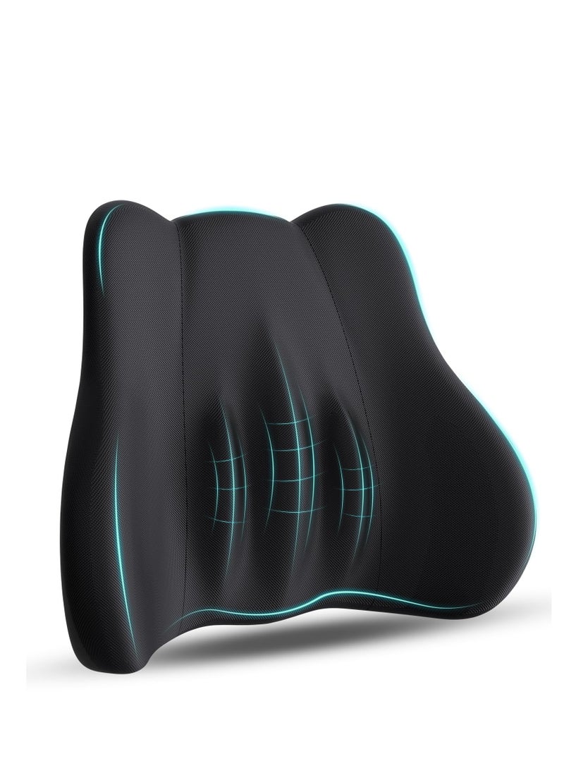 Generic - Lumbar Support Pillow for Office Chair，Memory Foam Back Support Cushion for Back Pain Relief，Back Support Pillow for Home, Office, Car Seat - Image 1