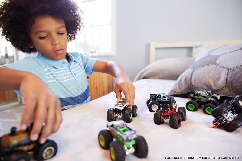هوت ويلز مجموعة شاحنات ® Monster Trucks بمقياس 1:64 مصنوعة بطريقة الصب بالقالب (Die-Cast) مع عجلات ضخمة - Image 4