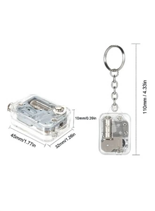 Hand Operated Movement Music Box Keychain - Image 2