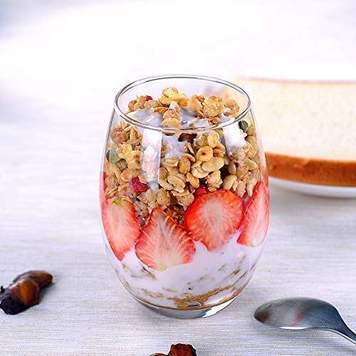 Krupasadhya stemless red and White Wine GlassesMultiPurpose Beverage Drinking Transparent Glass400ml Large Tumbler for Whiskey Wine soda Lemonade Cocktail hotCold Water JuicePack of 6 - Image 5