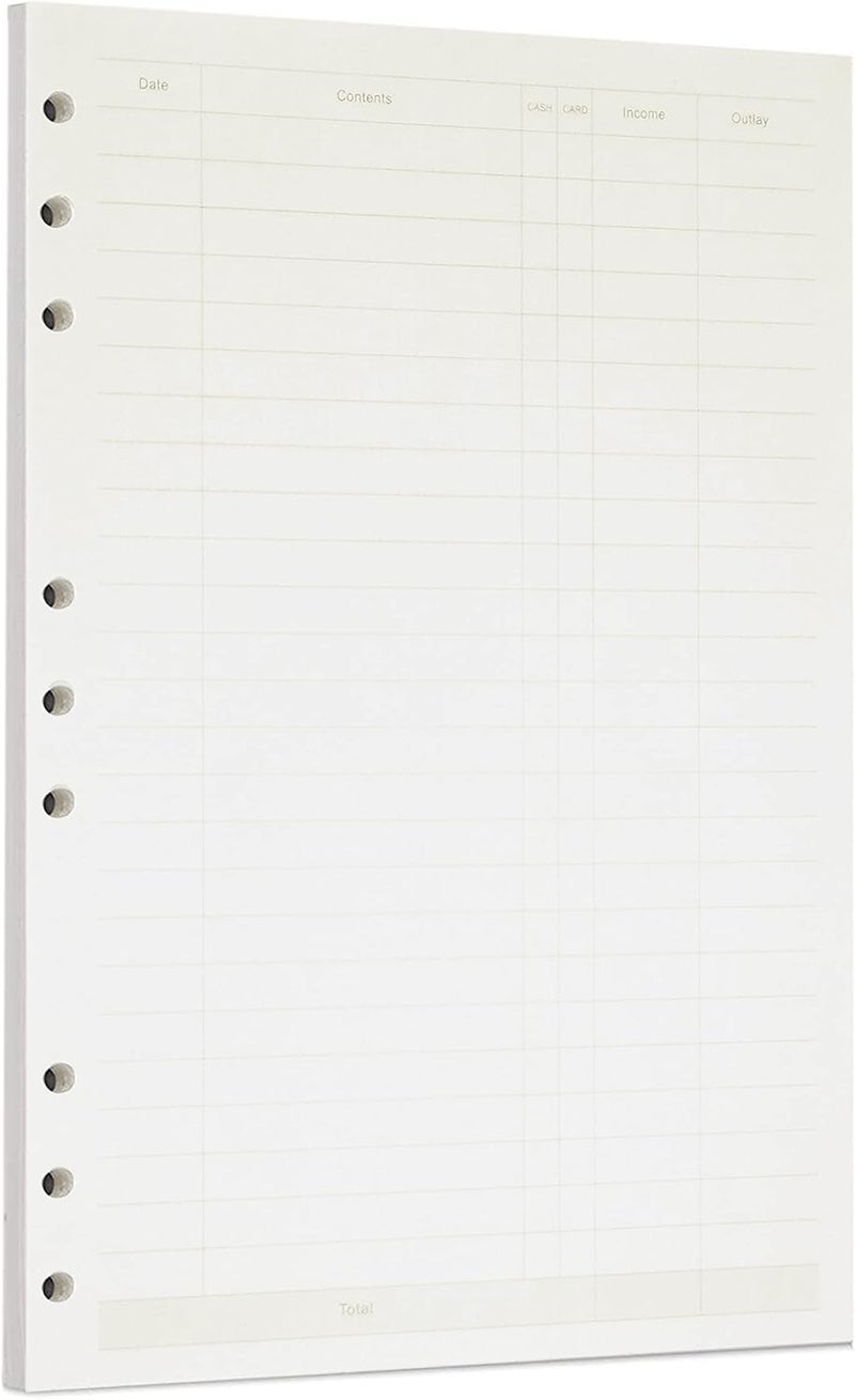 Zelten 1 Pack B5 45 Sheets/90 Pages Finance Loose Leaf Punched Paper Refills Paper for 9 Hole Binder Personal Organizer Diary Notebook Refillable Planner - Image 1