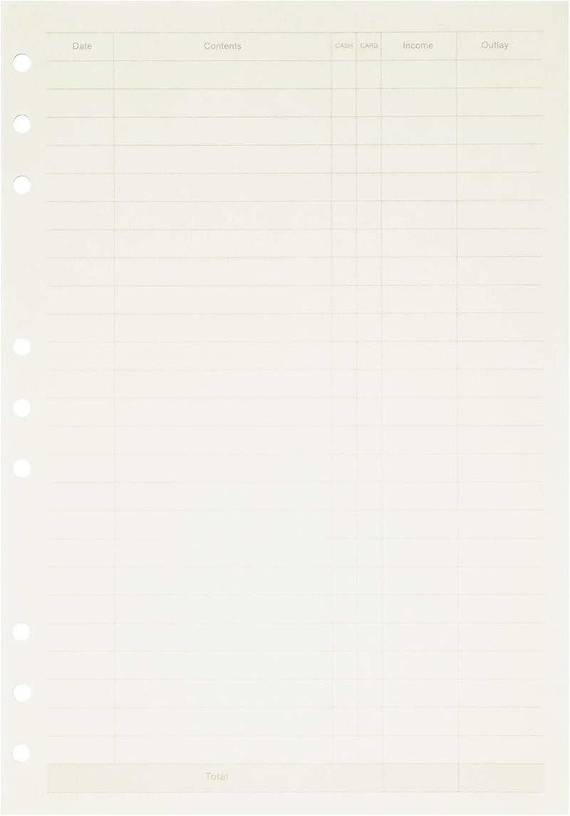 Zelten 1 Pack B5 45 Sheets/90 Pages Finance Loose Leaf Punched Paper Refills Paper for 9 Hole Binder Personal Organizer Diary Notebook Refillable Planner - Image 2
