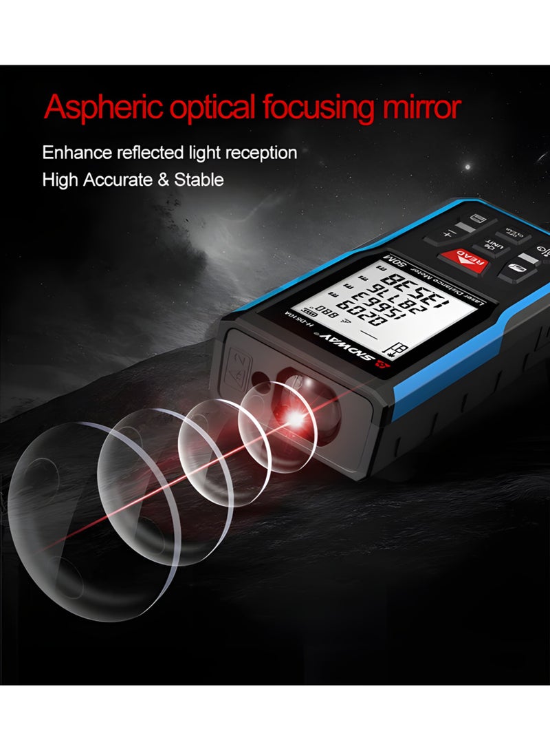 SNDWAY H-D100A Digital Laser Rangefinder 100M Distance Meter Tape Measure Area Volume  - Image 4