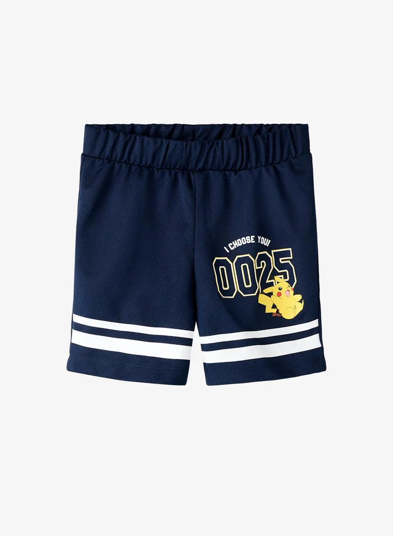 NAME IT Kids Graphic Drawstring Shorts