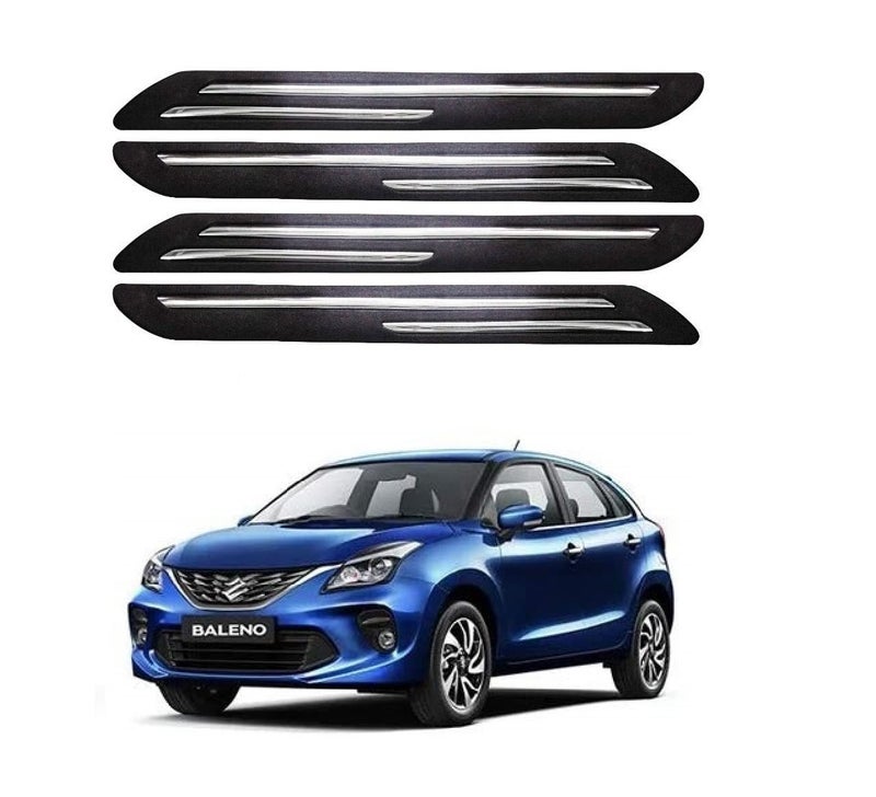Car Bumper Guard for Maruti New Baleno - (Chrome Strip)