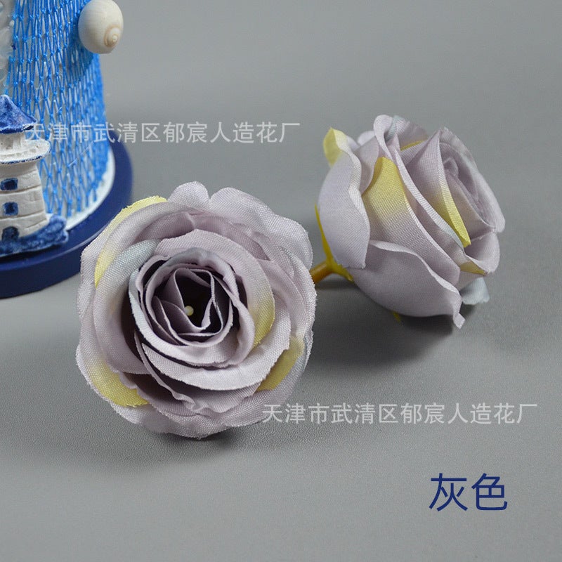 Generic Artificial Camellia Rose Bridal Bouquet Grey 