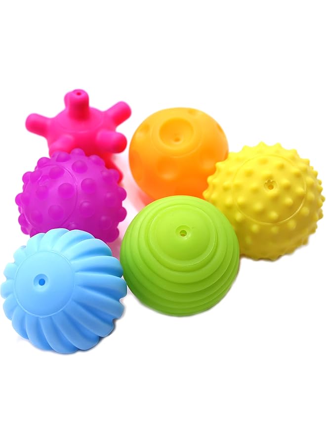 FIVOENDAR 6 Pack Sensory Balls For Baby And Kids Massage Soft & Textured Balls Spray Water Balls Set Develop Baby'S Tactile Senses Toys For Infant Touch Hand Ball - Image 3