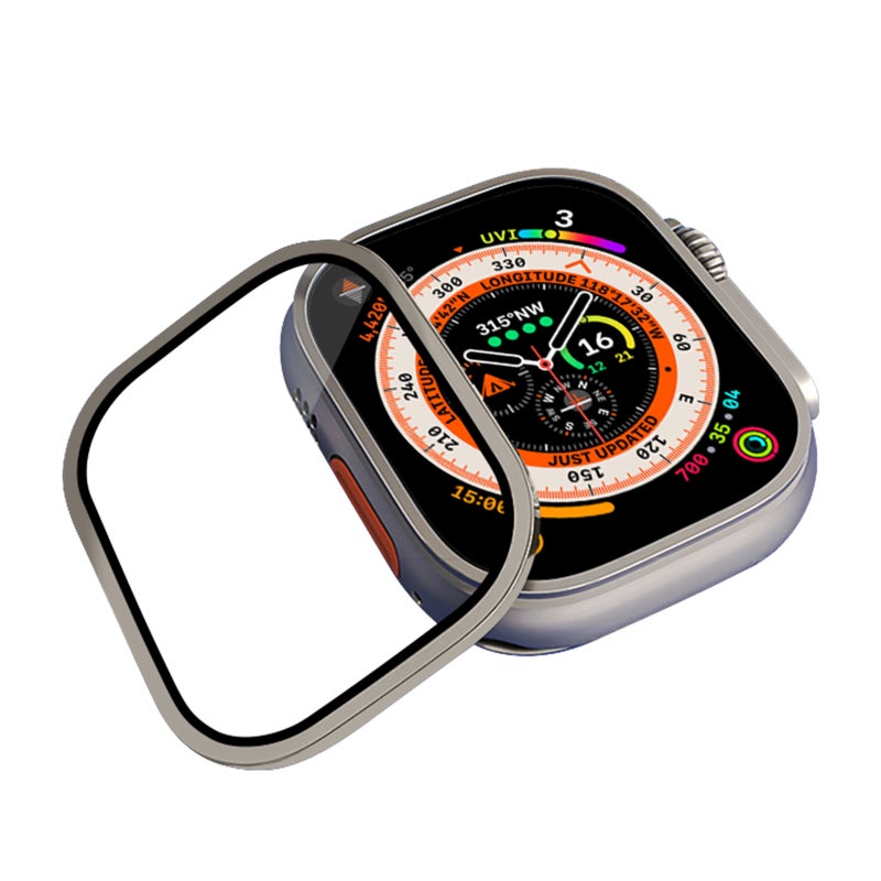 49mm for Apple Apple watch Ultra2 aluminum alloy tempered film integrated screen protector bezel - Image 4