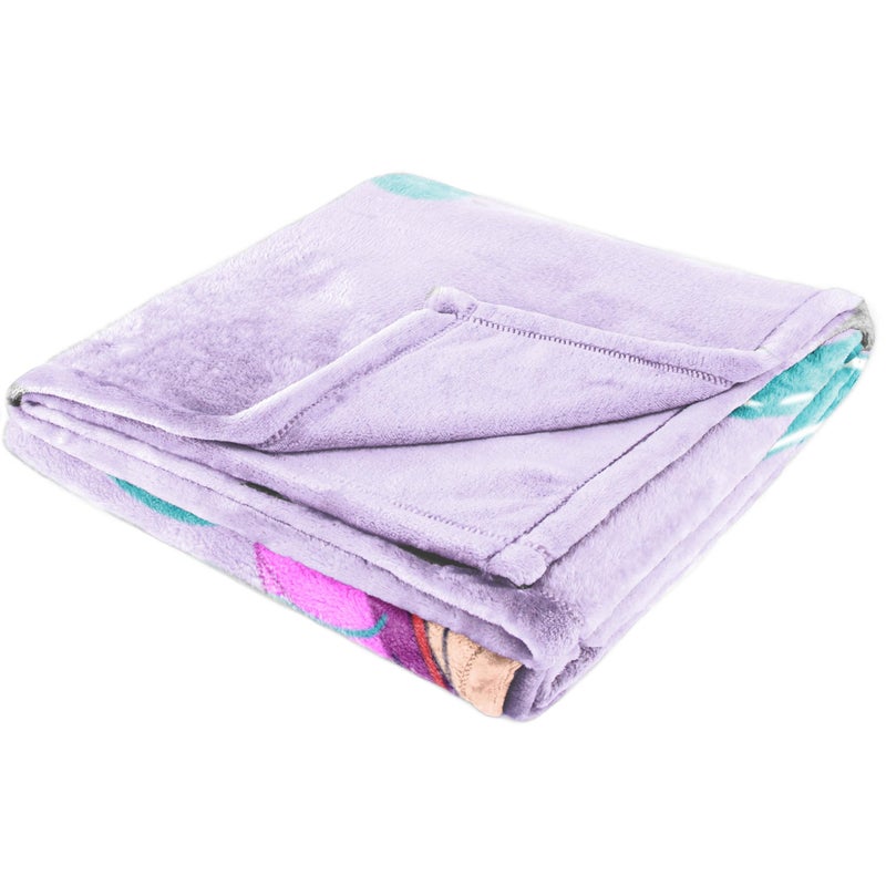 Jay Franco Kids Plush Throw Blanket â€“ Ultra Soft Cozy Plush Fleece for Bed, Couch, Sofa, Home DÃ©cor, Official Licensed Huntrix, Purple - Kpop Demon Hunters, 60x90 - Large Blanket - Image 5