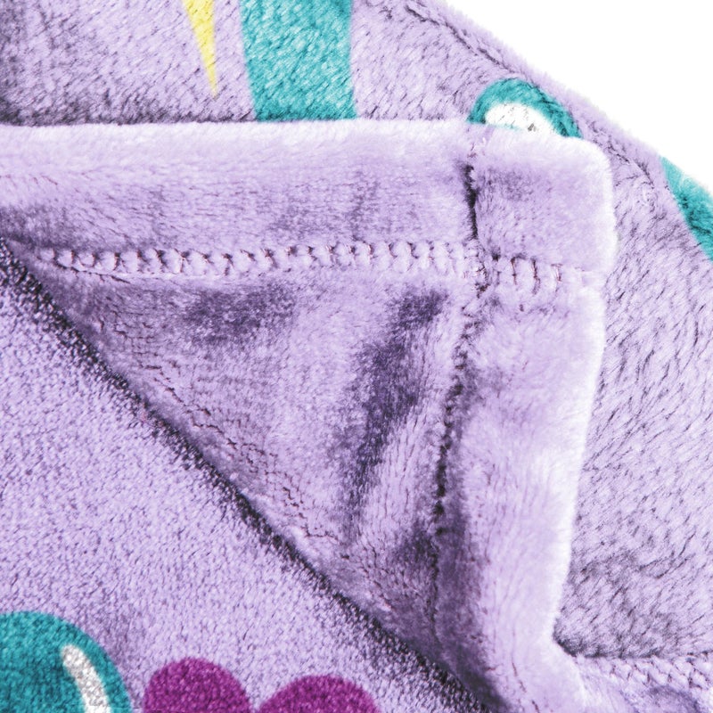 Jay Franco Kids Plush Throw Blanket â€“ Ultra Soft Cozy Plush Fleece for Bed, Couch, Sofa, Home DÃ©cor, Official Licensed Huntrix, Purple - Kpop Demon Hunters, 60x90 - Large Blanket - Image 3