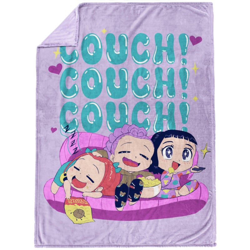 Jay Franco Kids Plush Throw Blanket â€“ Ultra Soft Cozy Plush Fleece for Bed, Couch, Sofa, Home DÃ©cor, Official Licensed Huntrix, Purple - Kpop Demon Hunters, 60x90 - Large Blanket - Image 2
