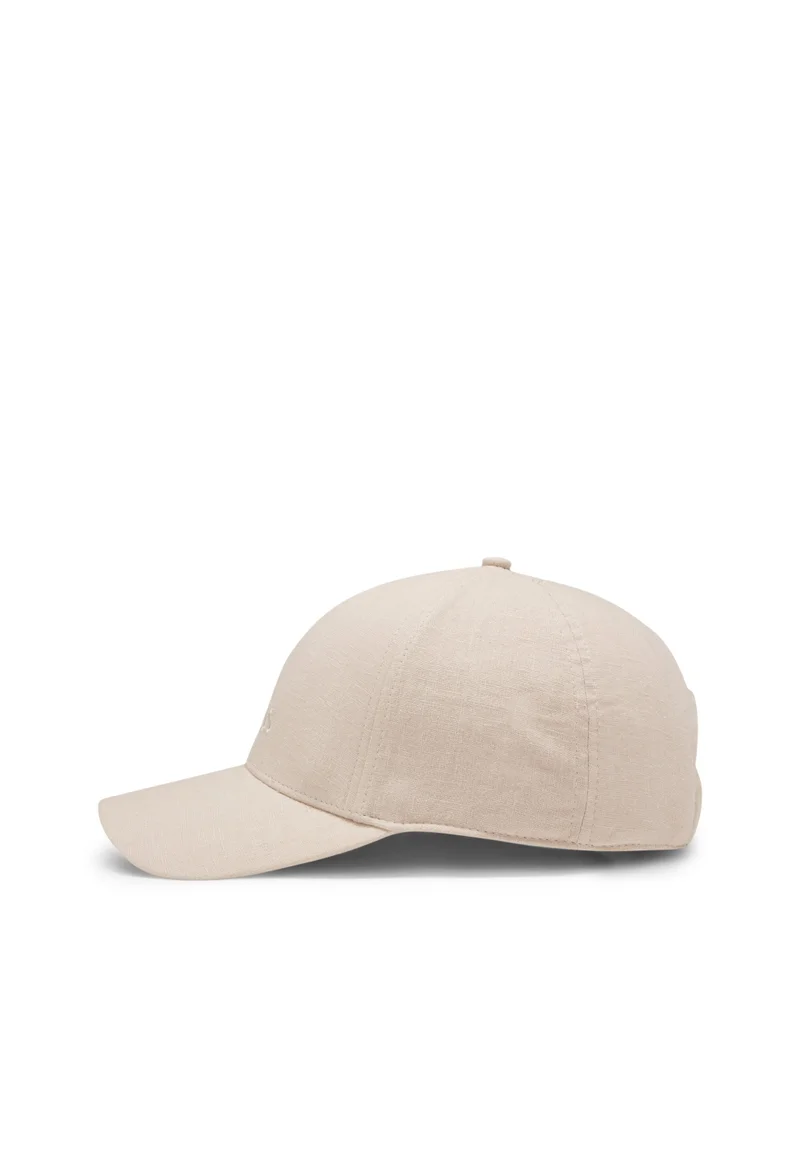 BOSS Linen cap with embroidered logo