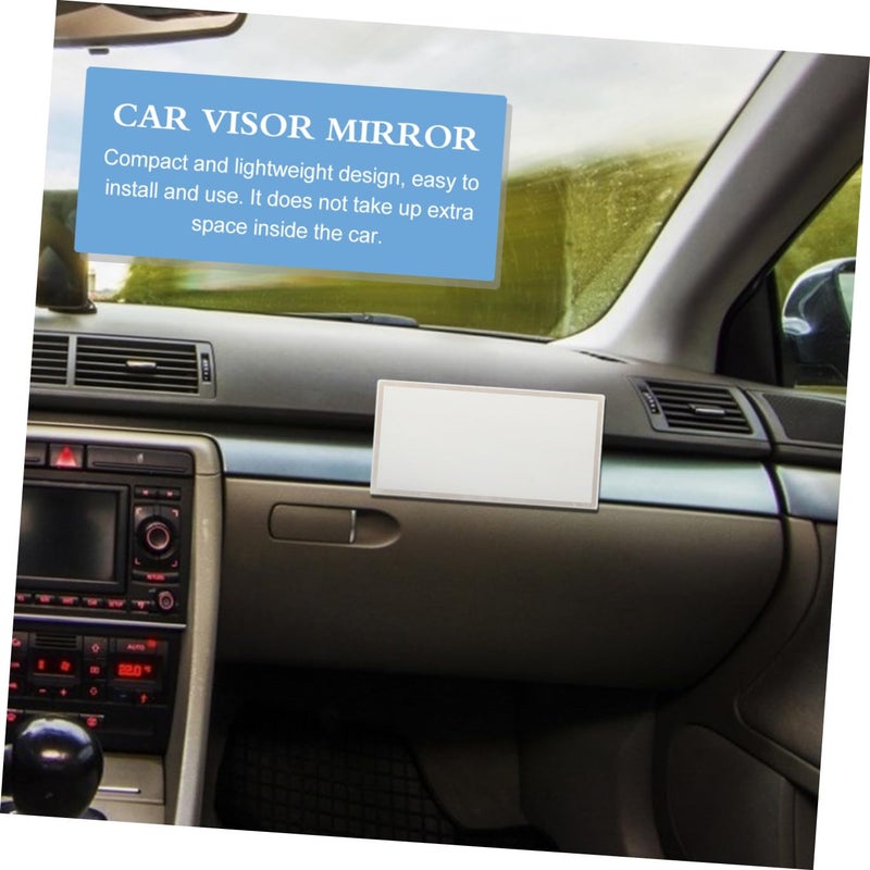 Transparent Car Visor Mirror Suction Cup Makeup Vanity Mirror 11x6 5cm Easy Install - Image 5