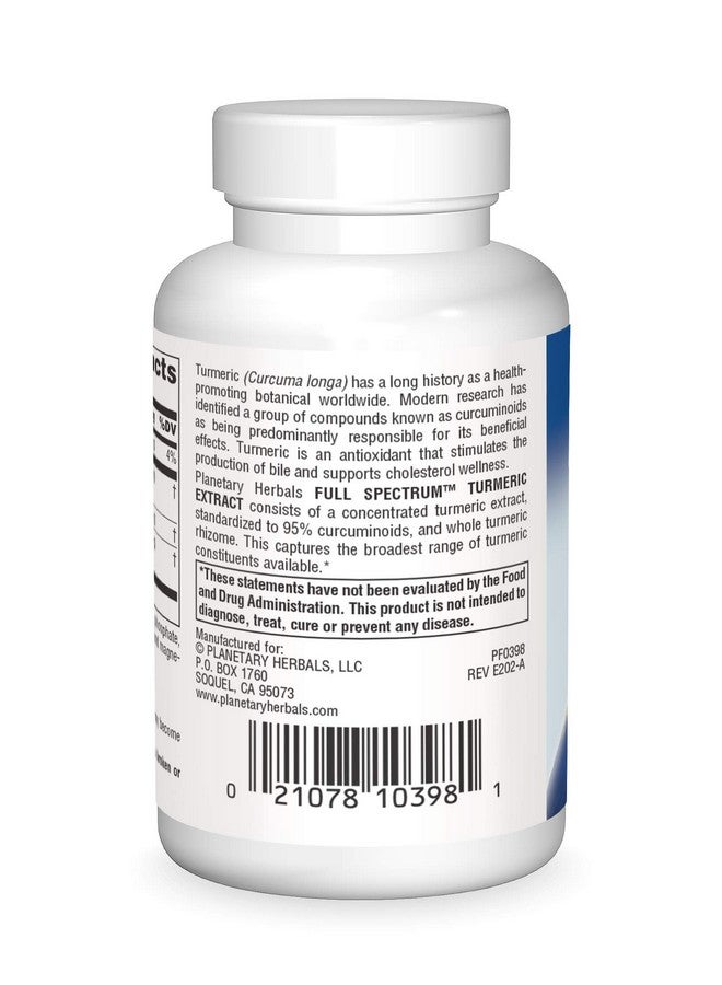 Planetary Herbals Full Spectrum Turmeric Extract Tablets, 450 mg, 60 Count - Image 2