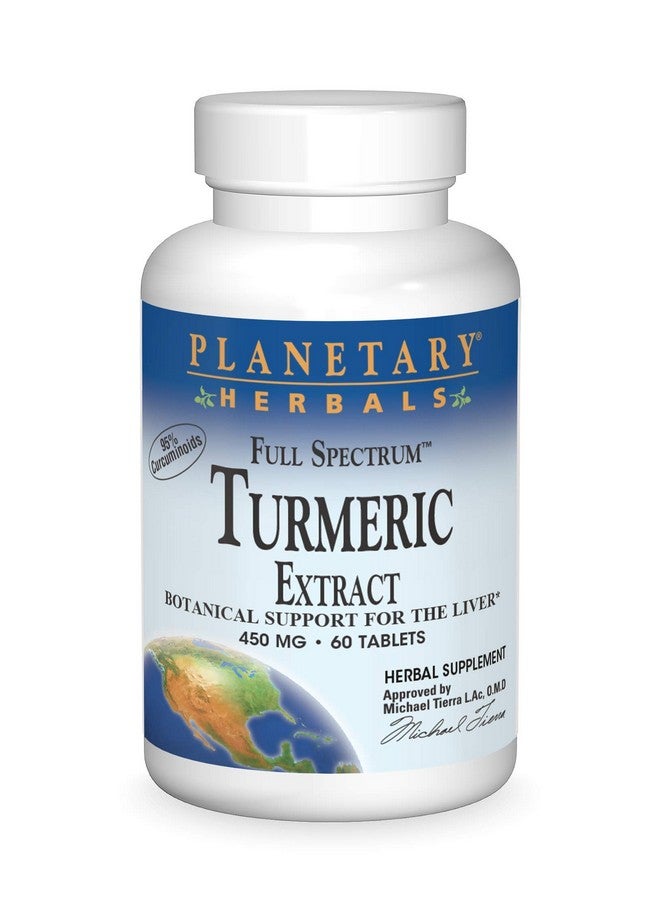 Planetary Herbals Full Spectrum Turmeric Extract Tablets, 450 mg, 60 Count - Image 1