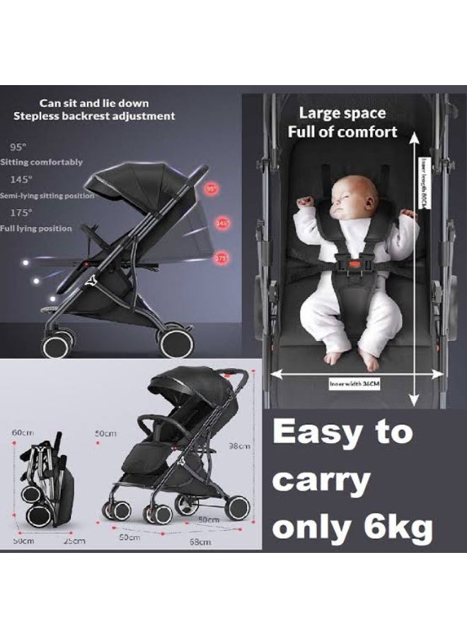امبريلا عربة أطفال امبريلا x5 بتبطين دبل لراحة الطفل أثناء الجلوس والنوم بخامات عاليه الجوده وعجلات مضادة للتثقب - Image 3