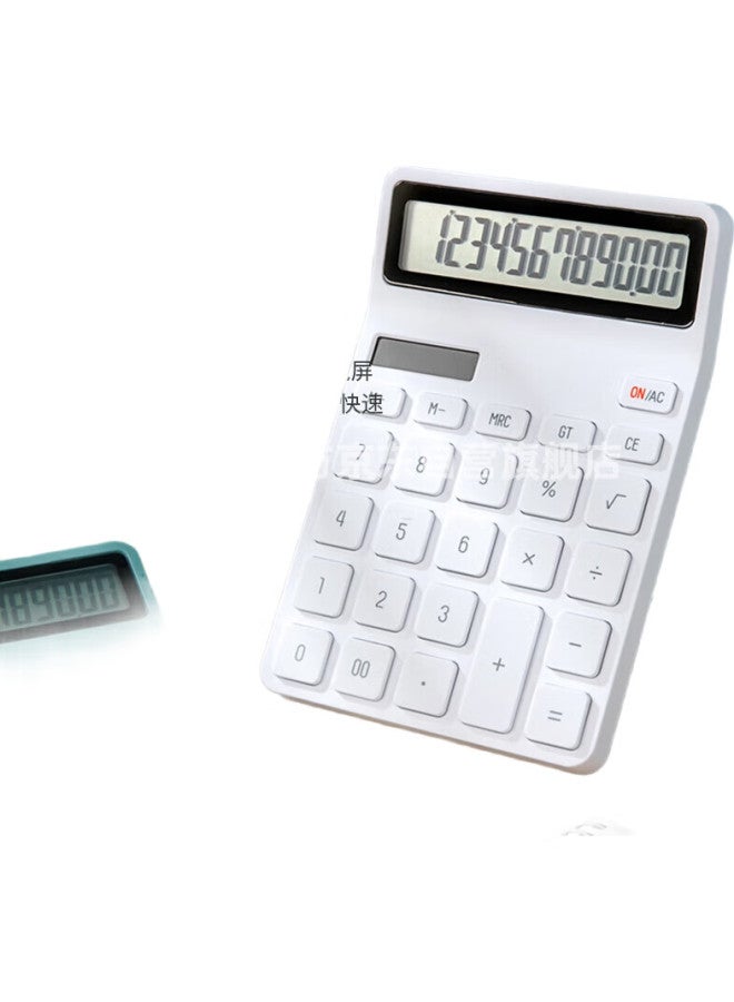 Kaco Lemai Financial Office Calculator 12-Digit Large Screen Dual Power Desktop Calculator Office Supplies Sky Blue K1412 - Image 1