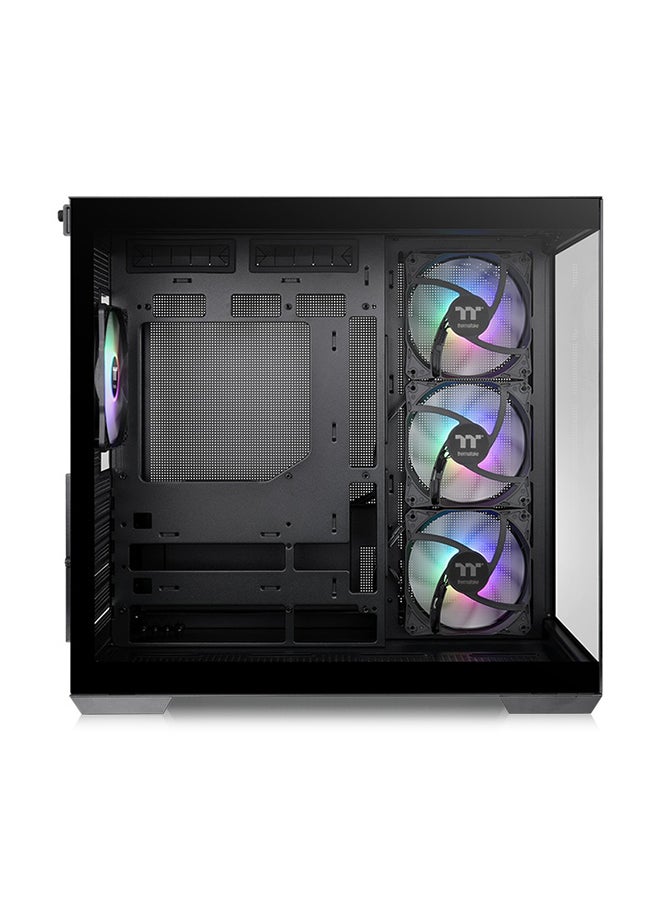 Thermaltake View 380 TG ARGB Mid Tower Chassis, Compatible with Hidden-Connector Motherboards, Dual Chamber Design, Tempered Glass Front and Left Panels |CA-1Z2-00M1WN-00 Black - Image 3