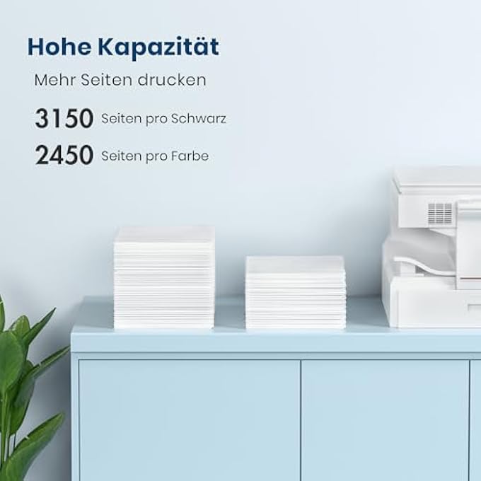 تونر 207X 207A مع شريحة متوافق مع HP Color LaserJet MFP 283FDN 283CDW 283CDW 283FDW M282NW، PRO M255DW M255NW، W2210X W2211X W2212X W2213X خرطوشة تونر (أسود، سيان، أصفر، ماجنتا، 4) - Image 2