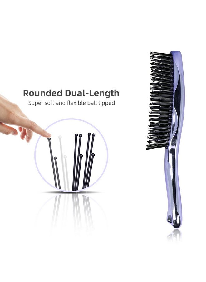 MEXITOP Hair Brush Shampoo Brush Wet And Dry Hair Scalp Brush For Women & Men Scalp Brush Hair Scrubber Exfoliator For Dandruff Wash Hair Bath(Purple)  - Image 5