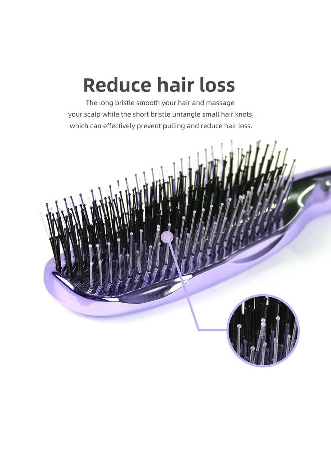 MEXITOP Hair Brush Shampoo Brush Wet And Dry Hair Scalp Brush For Women & Men Scalp Brush Hair Scrubber Exfoliator For Dandruff Wash Hair Bath(Purple)  - Image 3