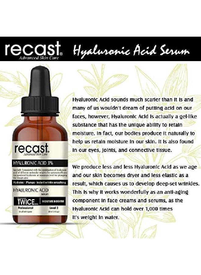 RECAST Pure Hyaluronic Acid 3% Serum Super moisture with mix of three different hyaluronic acid for maximum efficacy 30ml - Image 4