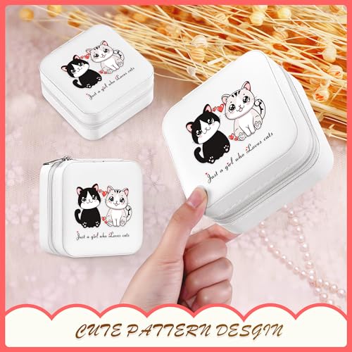 BJDAMAI Cat Jewelry Box, Gifts For Women Teens Girls Age 8-12, Cat Lovers Stuff Items Accessories Things Merchandise Decor Merch, Travel Ring Earrings Necklace Organizer Holder! - Image 3