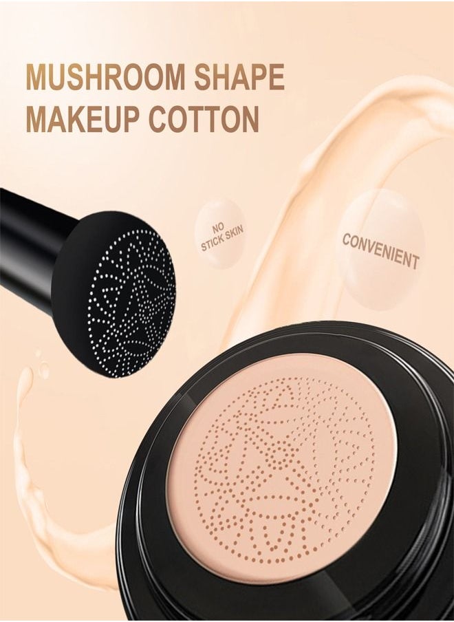 EELHOE Mushroom Head Air Cushion BB Cream,Facial Concealer,Brightening And Moisturizing Natural Nude Makeup Foundation (Natural Color)  - Image 4