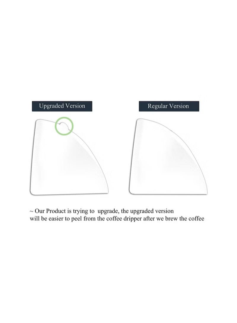 HOMESTAR 100 Piece Coffee Paper Filter V60 Size 02 White  - Image 5