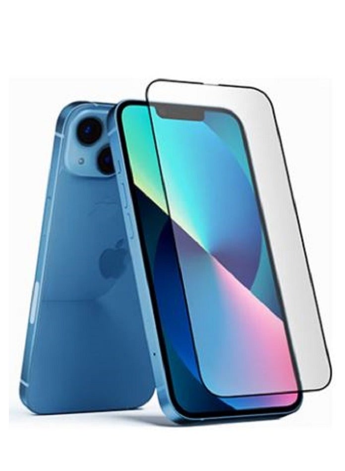لاصقة حماية للشاشة فائقة المتانة لهاتف أبل آيفون 13 ميني شفاف - أسود