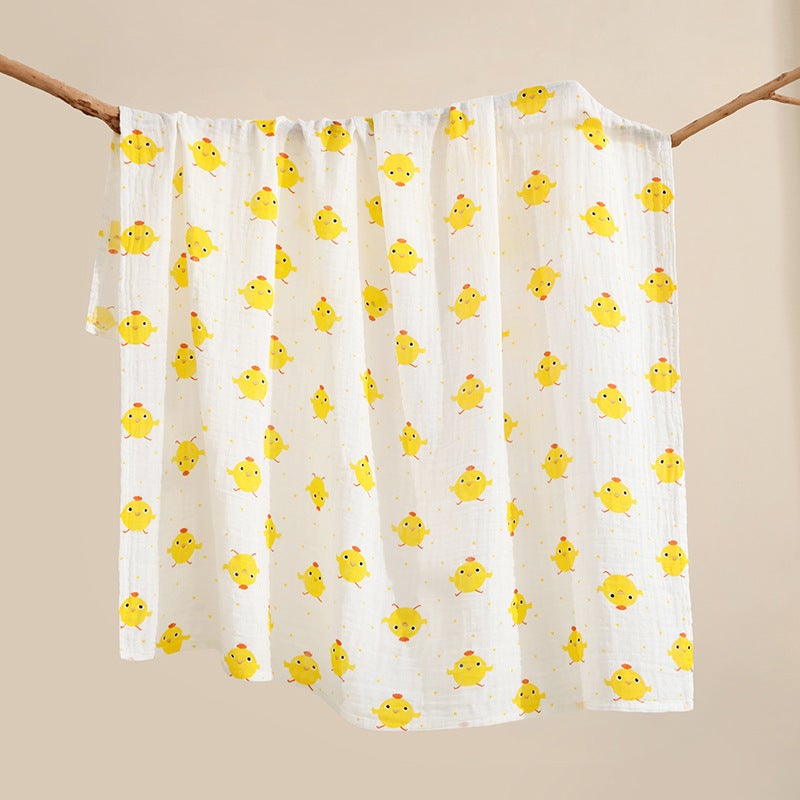 منشفة قطنية مزدوجة الطبقات ناعمة وقابلة للتنفس لتغطية حمام المواليد الجدد غطاء بطانية منشفة لف المواليد منتجات الأطفال منشفة لف - Image 1