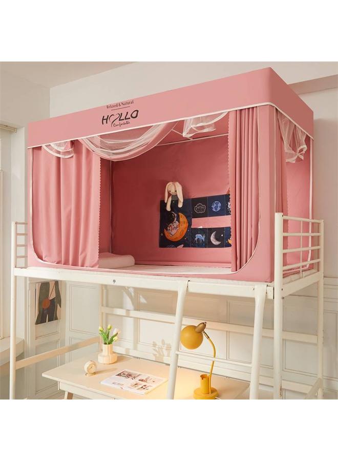 Bluejw 2024 New Student Net Strong Shading Mosquito Net Curtain Full Coating Dormitory Upper And Lower Bunk Thickened Four Seasons Universal  - Image 1