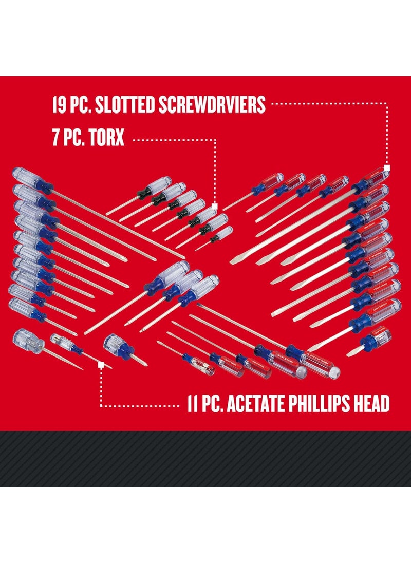 CRAFTSMAN CRAFTSMAN Screwdriver Set Phillips Slotted Torx Acetate Handle 42 Pieces CMHT65300  - Image 3