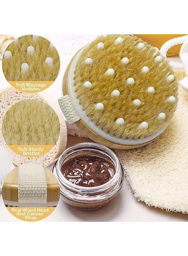 Bitrexup Dry Brushing Body Brush,Natural Bristle Exfoliating Brush for Skin Renewal, Lymphatic Support and Circulation Boost, Natural Bristles and Massage Nodes for Flawless Skin (PACK OF 1) - Image 3