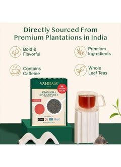 VAHDAM , Original English Breakfast Black Tea Leaves (340g/12oz) 170+ Cups | Non GMO, Gluten Free | Strong & Aromatic Loose Leaf Tea | Unblended Single Origin Tea | Vacuum Sealed Pack  - Image 3