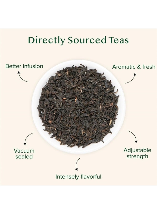 Vahdam شاي أسود إنجليزي إفطار أصلي (340 جرام/12 أونصة) 170+ كوب | غير معدّل وراثيًا، خالي من الغلوتين | شاي أوراق فضفاضة قوي وعطري | شاي أحادي الأصل غير مخلوط | عبوة محكمة الإغلاق - Image 4