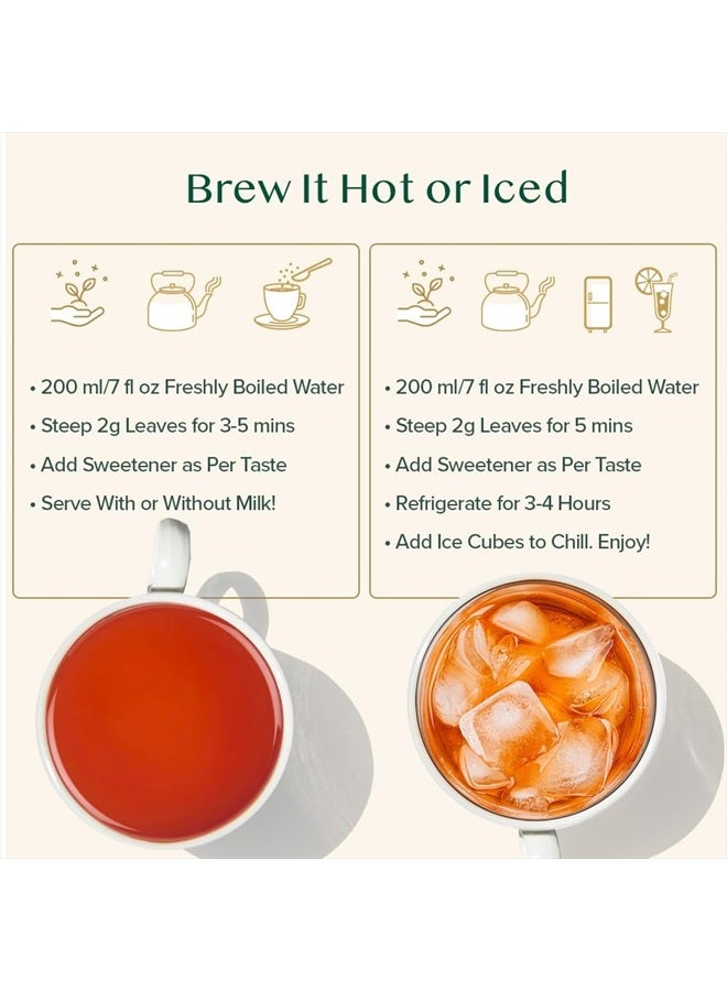 Vahdam شاي أسود إنجليزي إفطار أصلي (340 جرام/12 أونصة) 170+ كوب | غير معدّل وراثيًا، خالي من الغلوتين | شاي أوراق فضفاضة قوي وعطري | شاي أحادي الأصل غير مخلوط | عبوة محكمة الإغلاق - Image 5